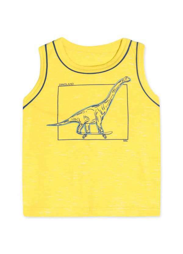 Marisol - Regata Dinossauro Infantil Masculina Marisol Amarelo