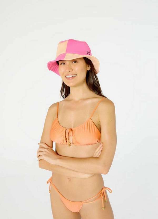 Blueman - Chapeu Bucket Lycra Bicolor Rosa