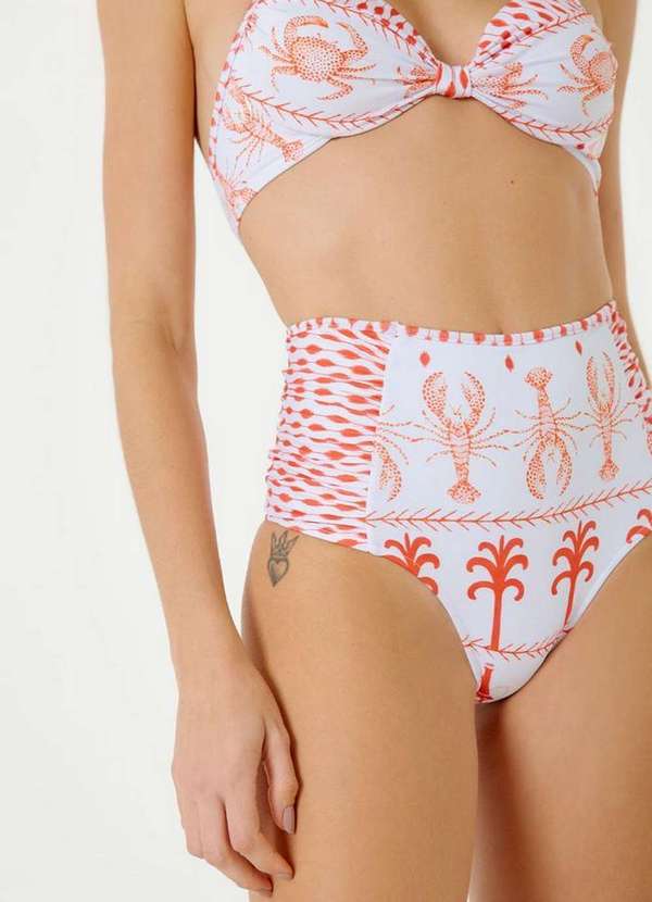 Blueman - Tanga Hot Pants Drapeado Lagostim Estampado 5