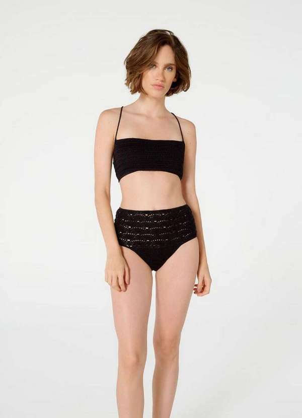 Blueman - Tanga Ponto Alto Croche Preto Preto