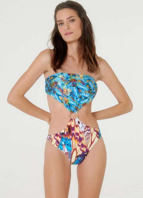 Blueman - Maio Romantico Dani Wing Blue Estampado