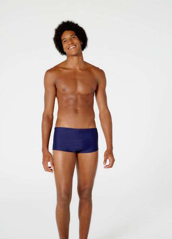 Blueman - Sunga Army Bordado Mata Azul Marinho