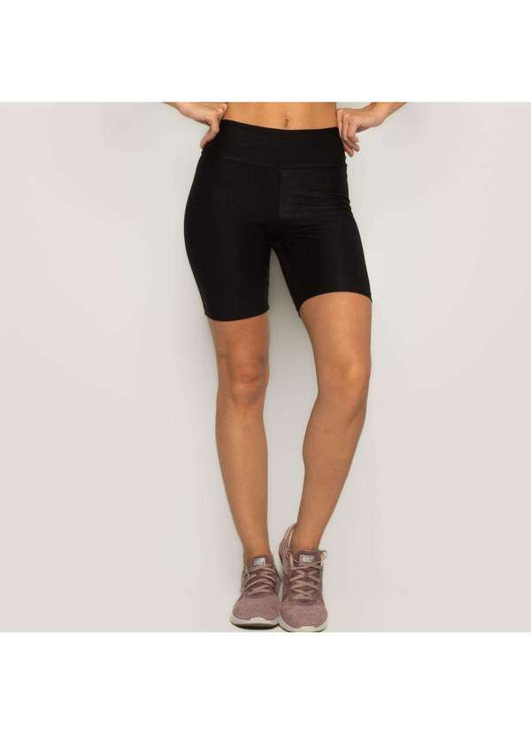 Livre e Leve - Bermuda Básica Texturizada Preta Preto