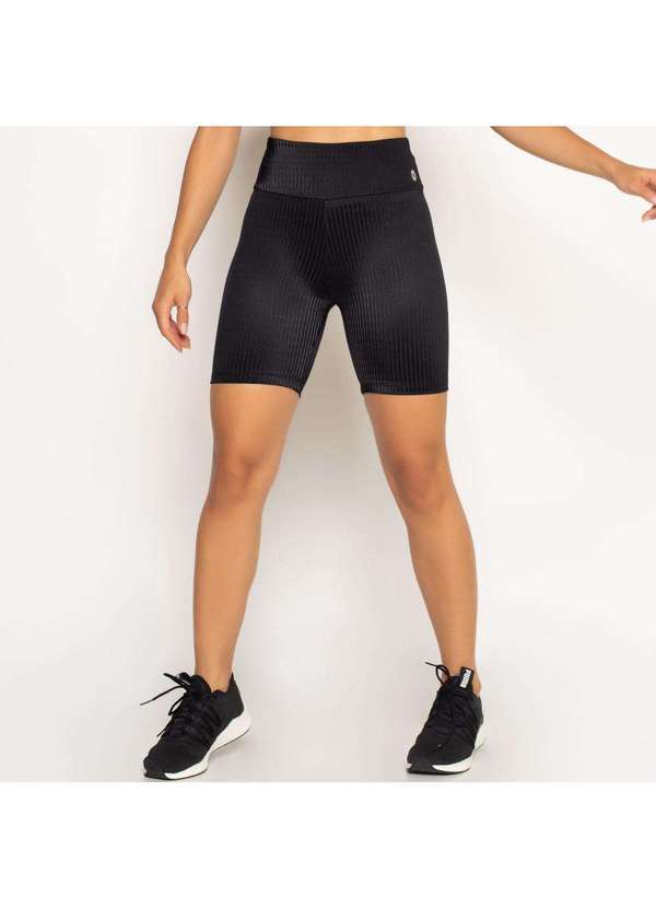 Livre e Leve - Bermuda Texturizada Preta Preto