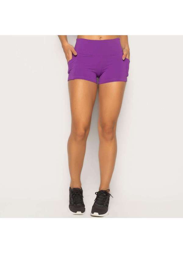 Livre e Leve - Short com Bolso Roxo Manacá Roxo