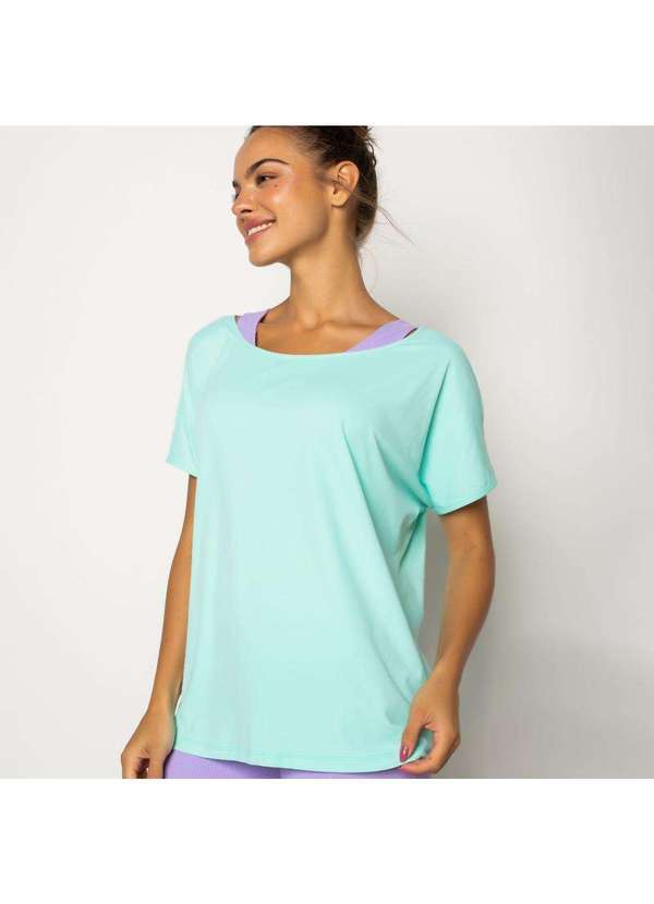 Livre e Leve - Blusa Ombro Caído de Poliamida Frais Verde