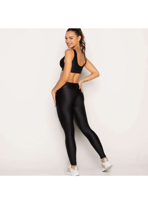 Livre e Leve - Top Regata Texturizado com Bojo Preto Preto 5