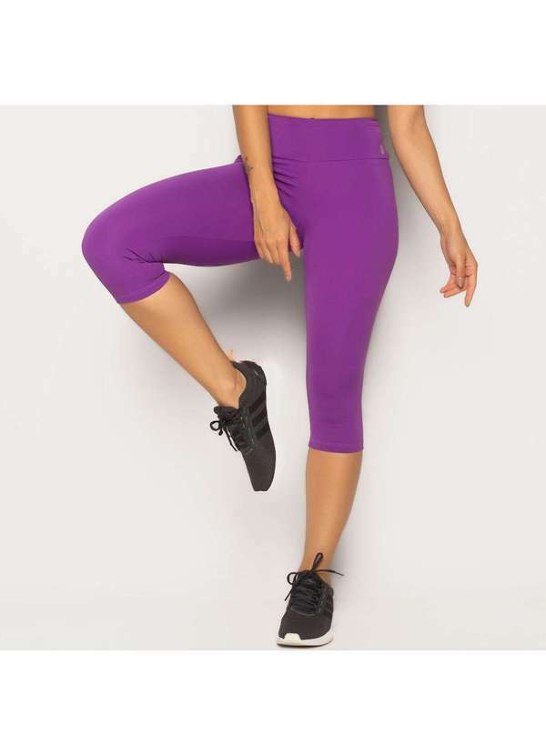 Livre e Leve - Calça Corsário de Poliamida Roxo Manacá Roxo