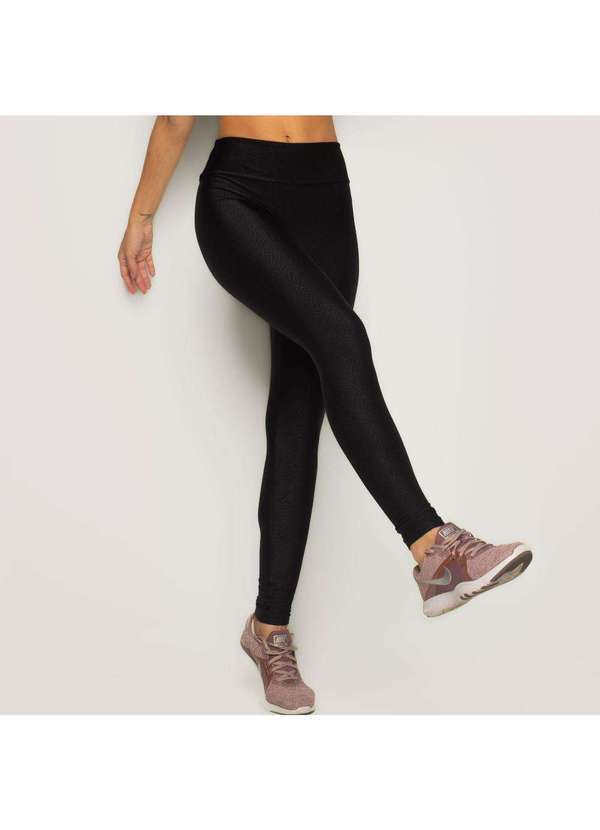 Livre e Leve - Legging Básica Texturizada Preta Preto