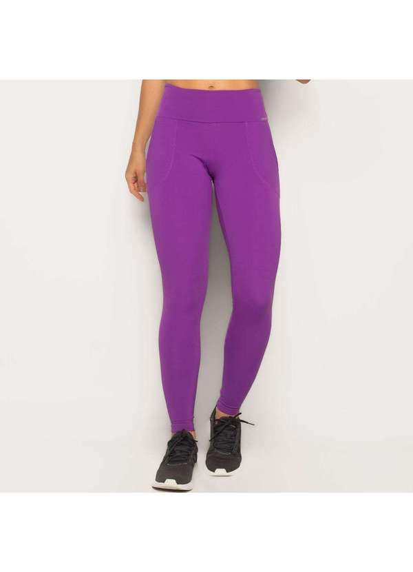 Livre e Leve - Legging de Poliamida com Bolso Roxo Manacá Roxo