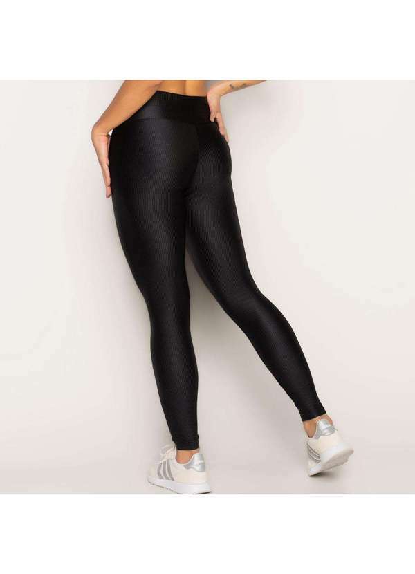 Livre e Leve - Legging de Poliamida Texturizada Preta Preto