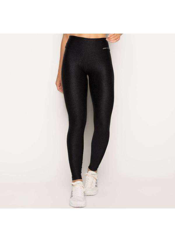 Livre e Leve - Legging de Poliamida Texturizada Preta Preto