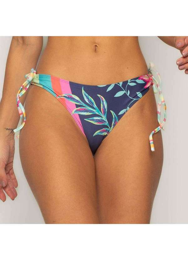 Livre e Leve - Calcinha Biquíni Larga de Amarrar Euforia Estampado