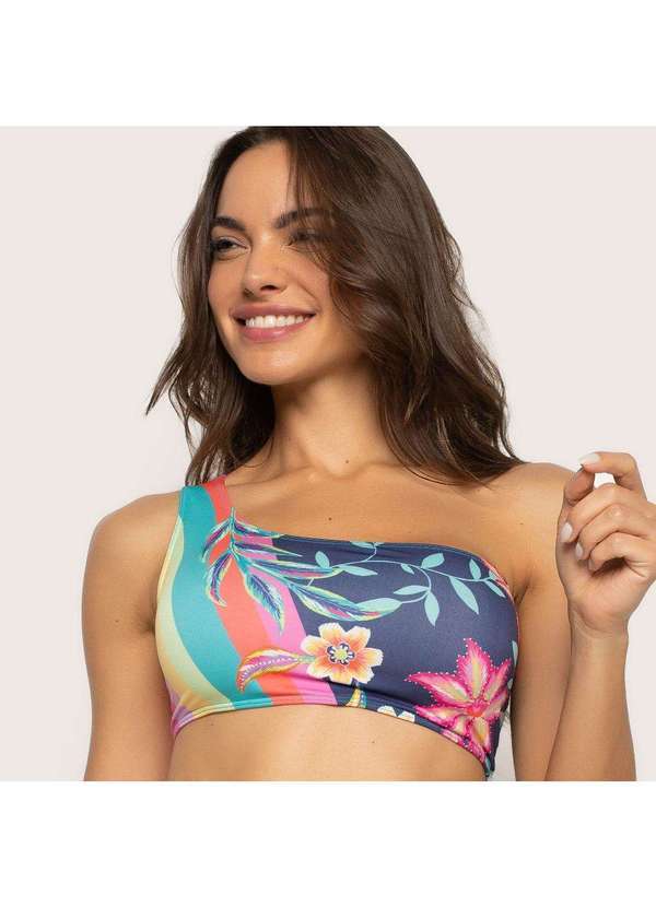 Livre e Leve - Top Biquíni Ombro Só com Bojo Euforia Estampado