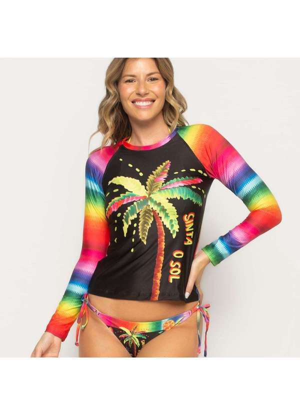 Livre e Leve - Blusa com Proteção Uv Sinta o Sol Estampado