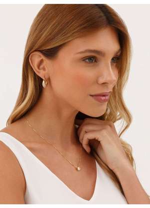 Principessa - Colar Dourado com Ponto de Luz em Zircônia Sevilha - PRINCIPESSA