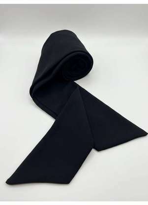 Principessa - Faixa Gravata Dupla em Crepe Preto Yumi - PRINCIPESSA