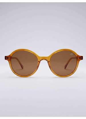 Principessa - Óculos de Sol Acetato Redondo Camel Polônia - PRINCIPESSA