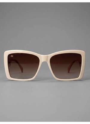Principessa - Óculos de Sol Acetato Retangular Off White Escócia - PRINCIPESSA
