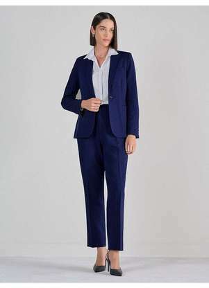 Principessa - Blazer de Alfaiataria Azul Marinho Flávia - PRINCIPESSA