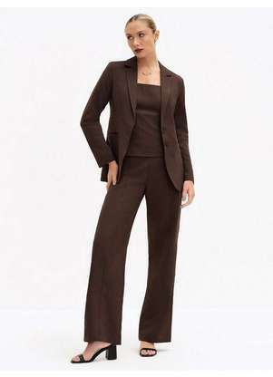 Principessa - Blazer de Alfaiataria Intermediário Marrom Benilda - PRINCIPESSA