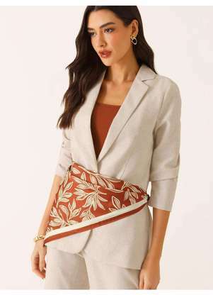 Principessa - Blazer de Linho com Botão Único Maiara - PRINCIPESSA