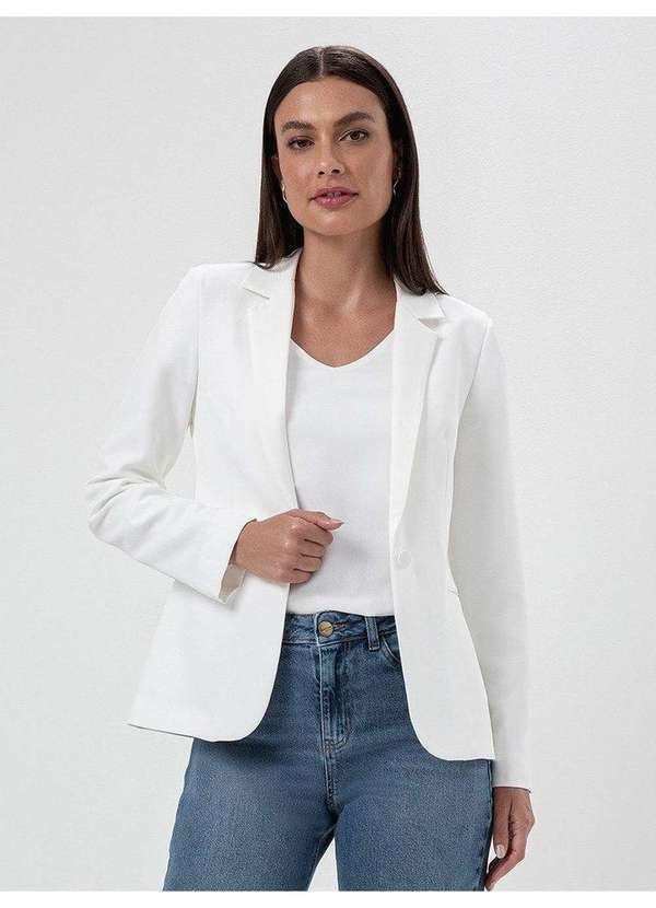 Principessa - Blazer Botão Único Off White Juliete