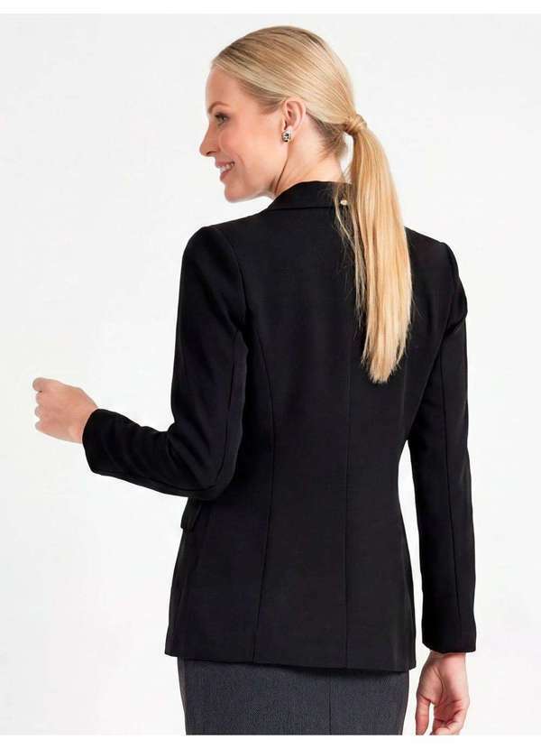 Principessa - Blazer Botão Único Preto Cilene