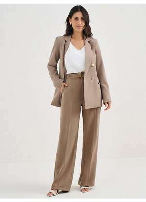 Principessa - Blazer Intermediário Transpassado Mocha Mousse Adriene - PRINCIPESSA