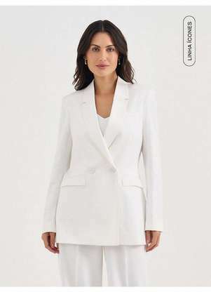 Principessa - Blazer Intermediário Transpassado Off White Valentine - PRINCIPESSA