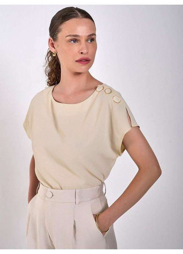 Principessa - Blusa com Decote Canoa Mocha Mousse Britney