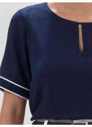 Principessa - Blusa Manga Curta com Filetes Contrastantes Iracema - PRINCIPESSA