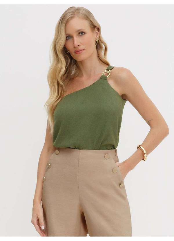 Principessa - Blusa Ombro Só Verde Madelaine