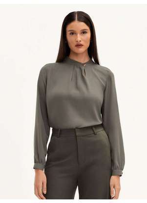 Principessa - Blusa Manga Longa Verde Acinzentado Beth - PRINCIPESSA