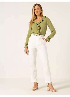 Principessa - Blusa Manga Longa com Babados Licia Alecrim - PRINCIPESSA