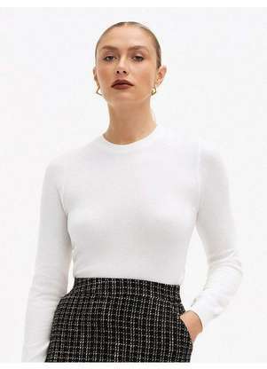 Principessa - Blusa Manga Longa em Tricot Off White Teodora - PRINCIPESSA