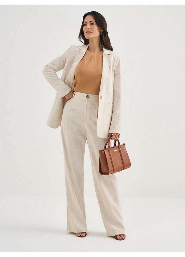 Principessa - Blusa Ombro Só em Viscose Camel Eunice