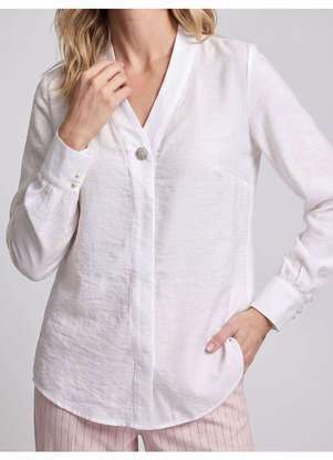 Principessa - Blusa de Alfaiataria Manga Longa Off White Elena - PRINCIPESSA