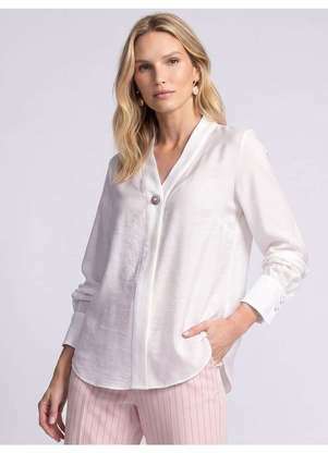 Principessa - Blusa de Alfaiataria Manga Longa Off White Elena - PRINCIPESSA