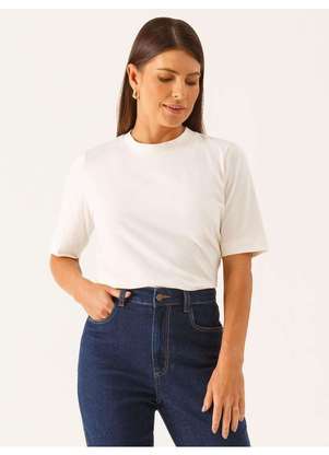 Principessa - Blusa Manga Curta em Algodão Off White Driely - PRINCIPESSA