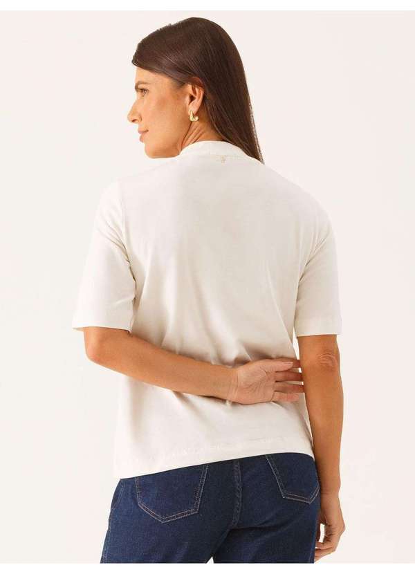 Principessa - Blusa Manga Curta em Algodão Off White Driely 4