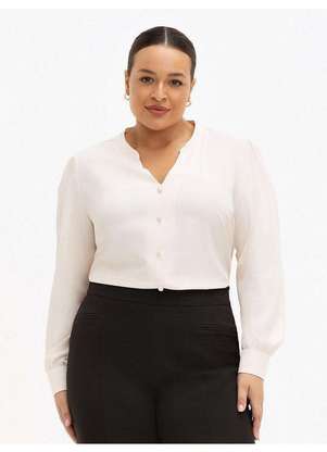 Principessa - Blusa Manga Longa em Crepe Aveia Conceição - PRINCIPESSA