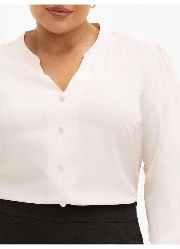 Principessa - Blusa Manga Longa em Crepe Aveia Conceição 3