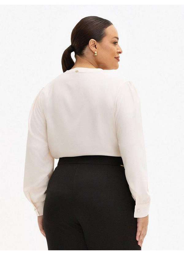Principessa - Blusa Manga Longa em Crepe Aveia Conceição 5