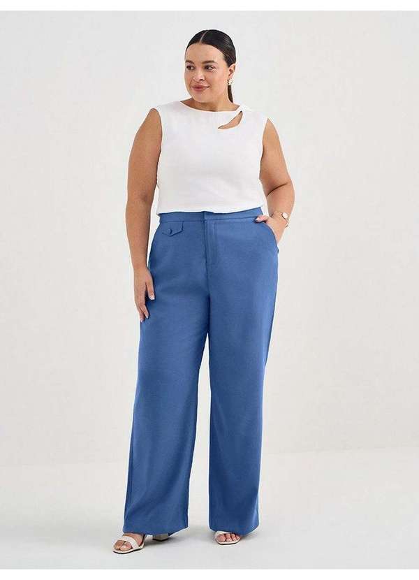 Principessa - Blusa sem Manga de Crepe Plus Size Off White Ione 2