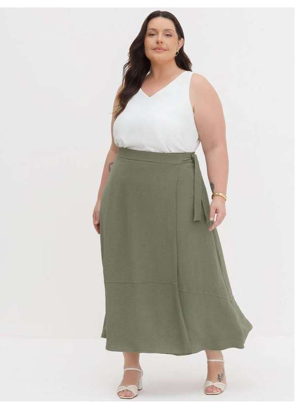 Principessa - Regata com Decote V Plus Size Off White Bernadina 3