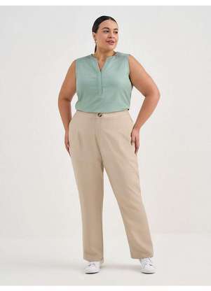 Principessa - Regata de Viscose Plus Size Verde Sálvia Briana - PRINCIPESSA