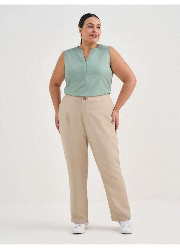 Principessa - Regata de Viscose Plus Size Verde Sálvia Briana 2