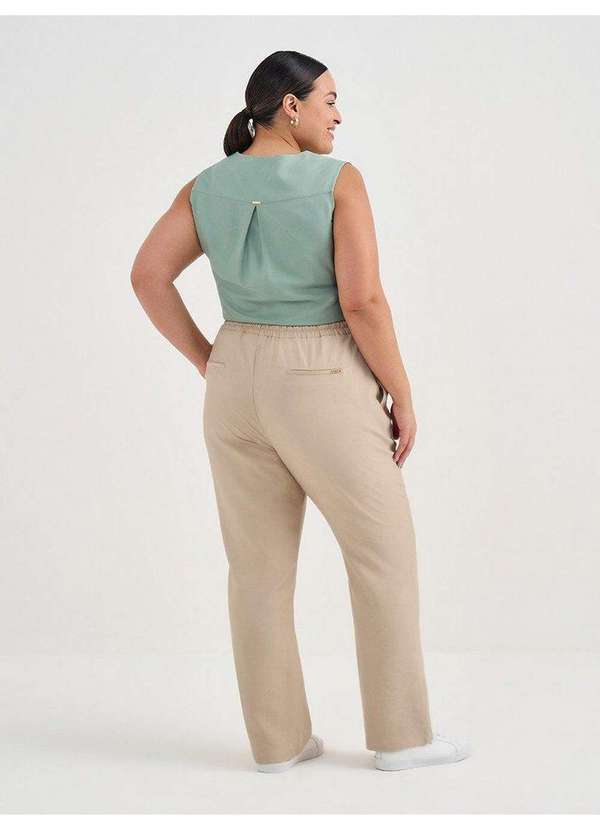 Principessa - Regata de Viscose Plus Size Verde Sálvia Briana 4