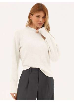 Principessa - Suéter de Tricot Gola Redonda Off White Ana Flávia - PRINCIPESSA